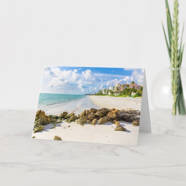 Cartão Coastline | Nápoles Pier, Sudoeste da Flórida (Frente)