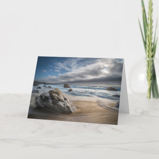 Cartão Coastline | Stormy Big Sur, Califórnia (Frente)