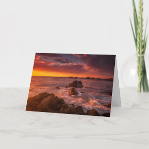 Cartão Coastline Sunset Pacific Grove Carmel California