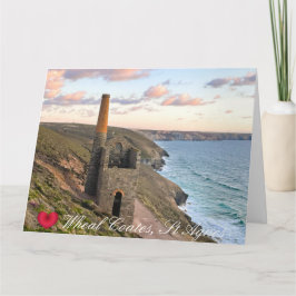 Cartão Coates St Agnes Cornwall Coração Personalizado Whe