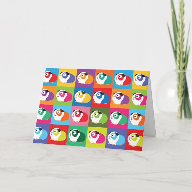 Cartão Cobaias do pop art (Frente)