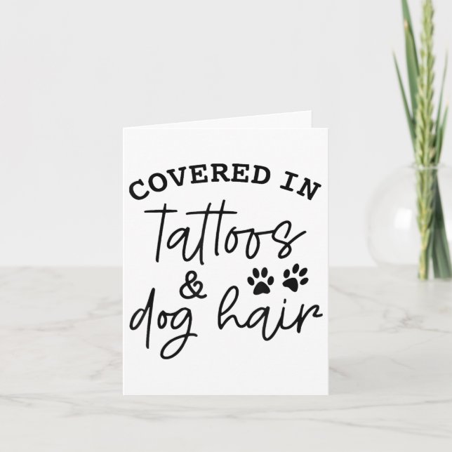 Cartão Coberta Em Tatuagens E Cabelo Cachorro _1 (Frente)