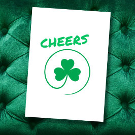 Cartão Cobertor Elegante de Trevo Shamrock para Todos os 