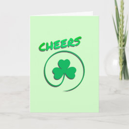 Cartão Cobertor para Todos os Fins Cheers Clover Shamrock