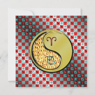 Cartão Cobra de áries e metal