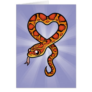 Cartão Cobra dos desenhos animados