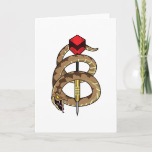 Cartão Cobra em Dardos com Dardo