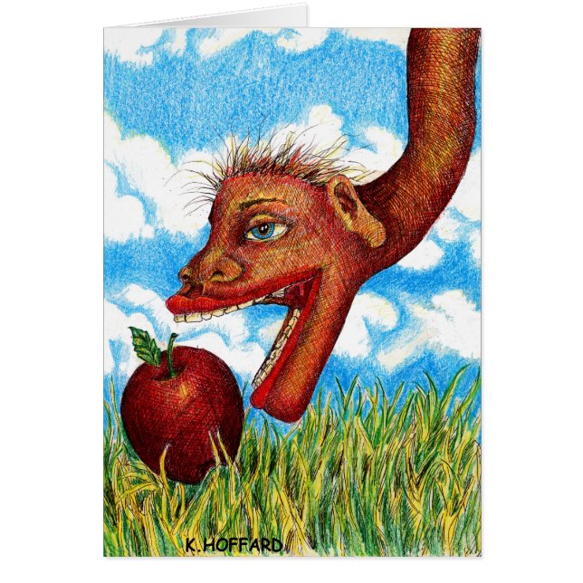 Cartão "Cobra na grama " (Frente)