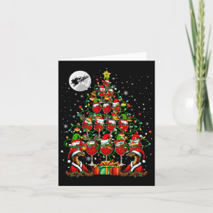 Cartão Cobras De papai noel E De Vinho Bebidas De Árvore