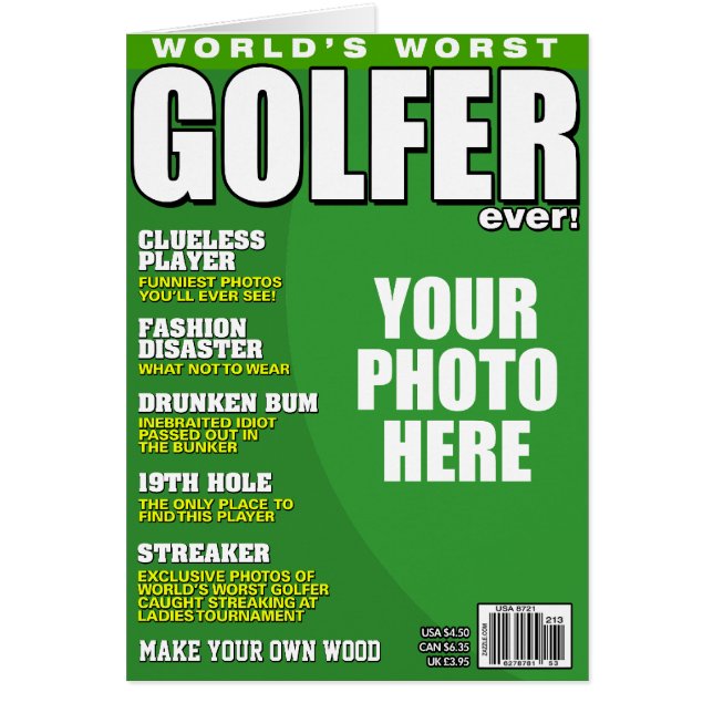 Cartão Cobrir da revista Golfer Fake (Frente)