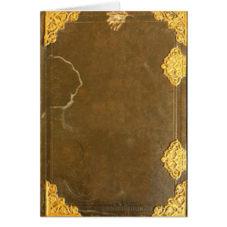 Cartão Cobrir de Livro Dourado e antigo