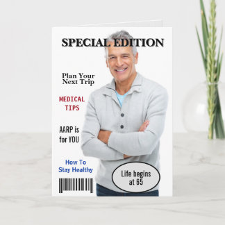 Cartão Cobrir De Revista Para O Sexto Aniversário