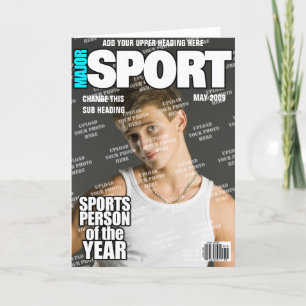 Cartão Cobrir de Revista Personalizada de Esporte