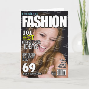 Cartão Cobrir de Revista Personalizada de Moda