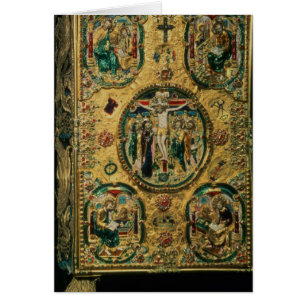 Cartão Cobrir do evangelho, ouro com repousse