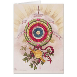 Cartão Cockade, emblema de 1848