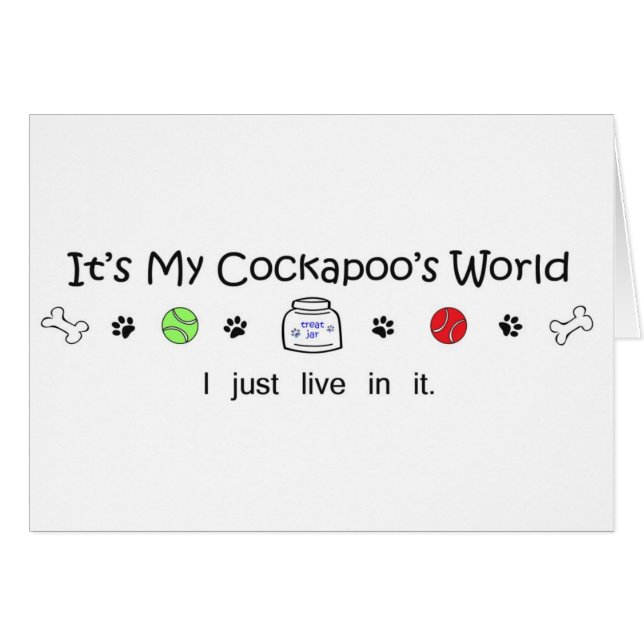 Cartão Cockapoo (Frente Horizontal)