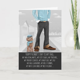 Cartão Cockapoo do Dia de os pais de Cachorro