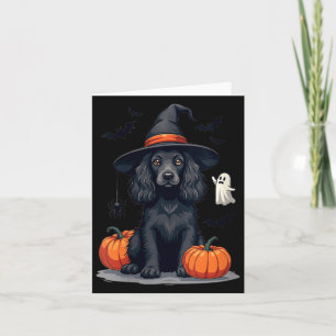 Cartão Cocker Spaniel de Cachorro Tema de Halloween Femin