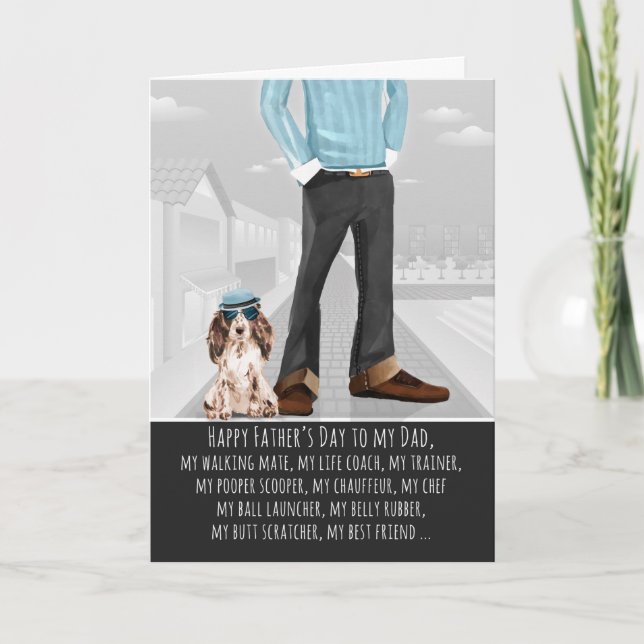 Cartão Cocker Spaniel do Dia de os pais de Cachorro (Frente)