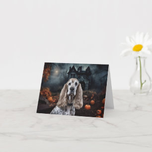 Cartão Cocker Spaniel Halloween Scary