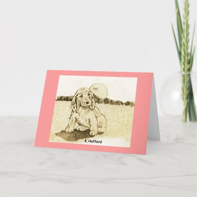 Cartão Cocker Spaniel Puppy (Frente)