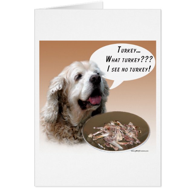 Cartão Cocker Spaniel Turquia (Frente)