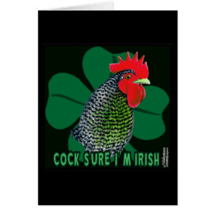 Cartão Cocksure, sou irlandês!