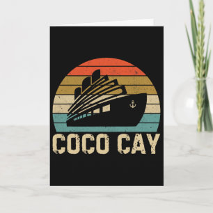 Cartão Coco Cay Byhamas Lembranças Vintage Retro
