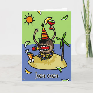 Cartão Cocos do louco