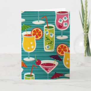 CARTÃO COCTAILS GALOUR DIZENDO FELIZ CELEBRAÇÃO DE ANIVER