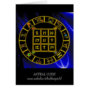 Cartão CÓDIGO ASTRAL, carta da astrologia do zodíaco do