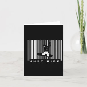 Cartão Código Barcode Snowboard Roupa - Snowboarder Snowb