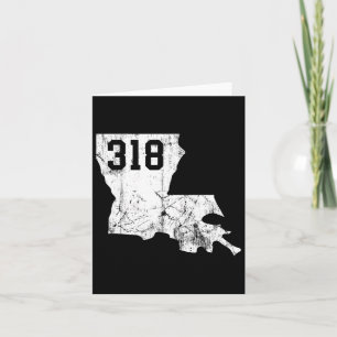 Cartão Código de Área do Estado da Louisiana 318 Tee New