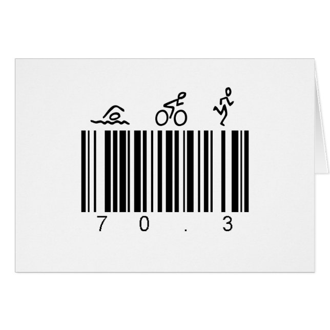 Cartão Código de barras 70,3 (Frente Horizontal)