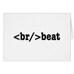 Cartão código do HTML do breakbeat