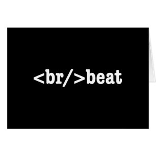 Cartão código do HTML do breakbeat