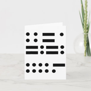 Cartão Código Morse Anti Trump 45 Feminista Resistir Trai