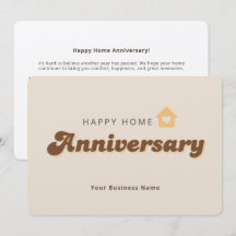 Código QR de Aniversário de Casa de Estilo Retro M