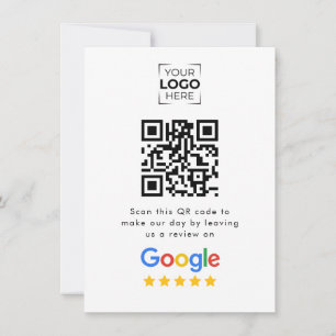 Cartão Código QR de Avaliação do Google Negócios