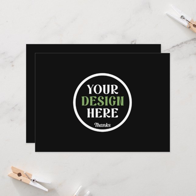 Cartão Código QR de Marca Comercial Preta Personalizada p (Frente/Verso In Situ)