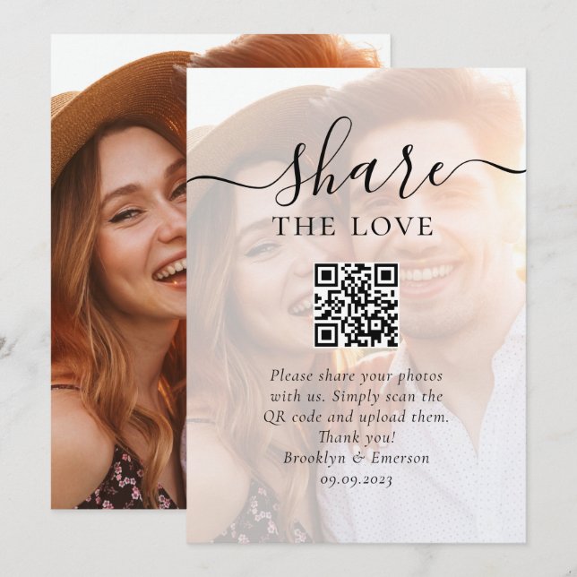 Cartão Código QR de Solicitação de Compartilhamento de Fo (Frente/Verso)