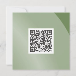 Cartão Código Qr de Sombreado Moderno Monocromático Verde