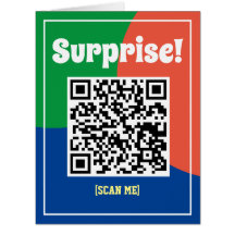 Código QR em uma placa surpresa