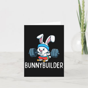 Cartão Coelheira Páscoa Bunny Bunnybuilder Malhação Gym