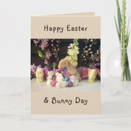 Cartão Coelhinho da Páscoa e pequenos ajudantes