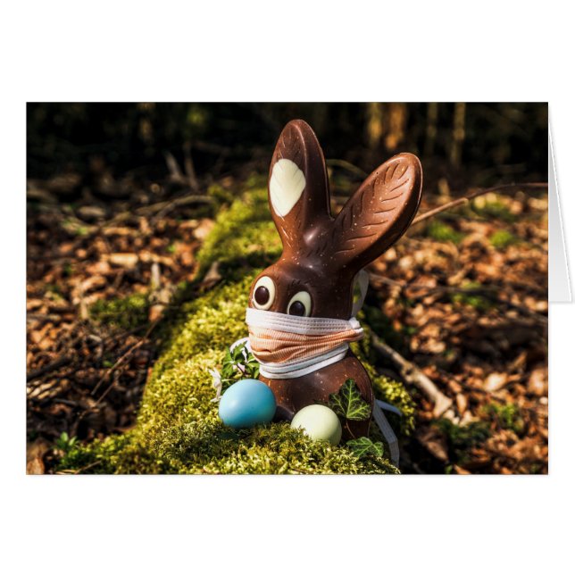 Cartão Coelhinho de Chocolate Corona (Frente Horizontal)