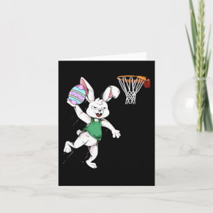 Cartão Coelhinho de Coelhos Homens Coelhos Dunking Basket