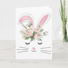 Cartão Coelhinho e Flores da Páscoa