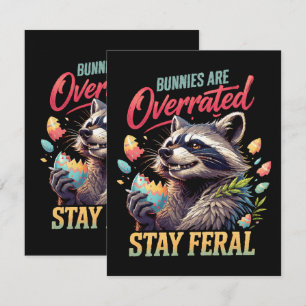 Cartão Coelhinhos São Superestimados Fique Feral